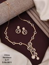 China Silver And Rose Golden Necklace Set Wholesale Price In Surat
